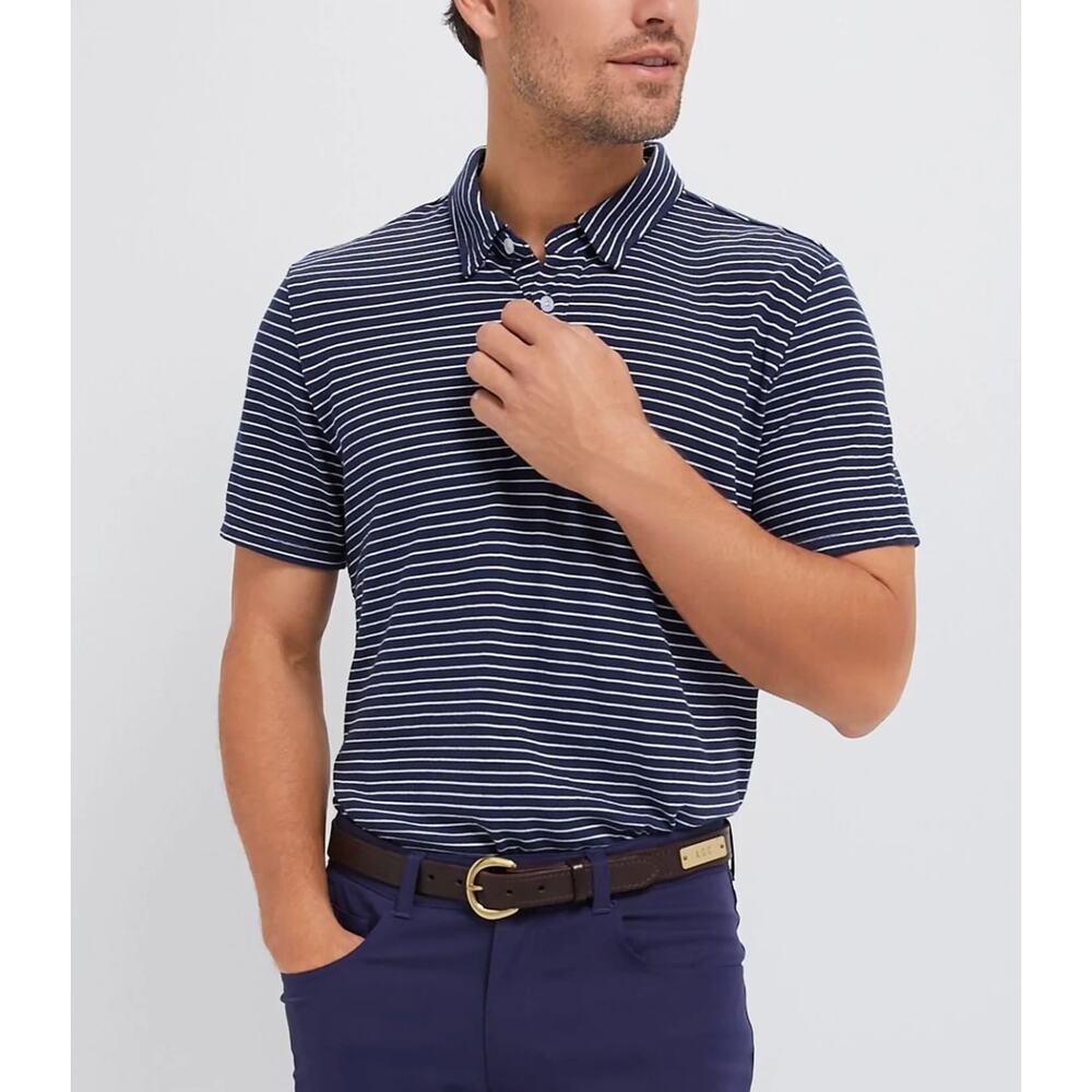 spruce mens wear Stretch Linen Polo Size M